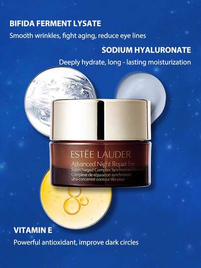 Estée Lauder [Mini Size] Advanced Night Repair Eye Supercharged Complex 5ml / Crème pour les yeux multi-récupération synchronisée / Cible les cernes, les ridules et les multiples signes de vieillissement précoce de la zone des yeux, formule à double actio