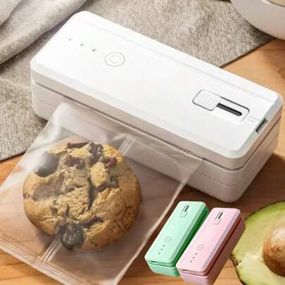 Machine de scellage portable mini 2-en-1, machine d'emballage alimentaire, scelleur de cuisine, rechargeable par USB, appareil de cuisine