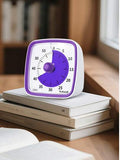 Minuteur visuel de 60 minutes avec veilleuse, convient à tout utilisateur, idéal pour la maison, la salle de classe, la cuisine en tant que minuteur silencieux, violet