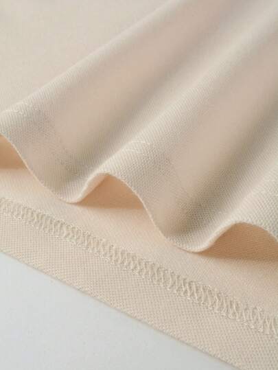 Manfinity Homme Chemise polo à manches longues zippée décontractée pour hommes, beige clair, automne, décontracté chic, randonnée, Top zippé crème d'automne, activités de plein air, voyage, cadeau pour le mari, formel
