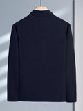 Calvornis Veste décontractée à manches longues zippée de couleur unie, automne