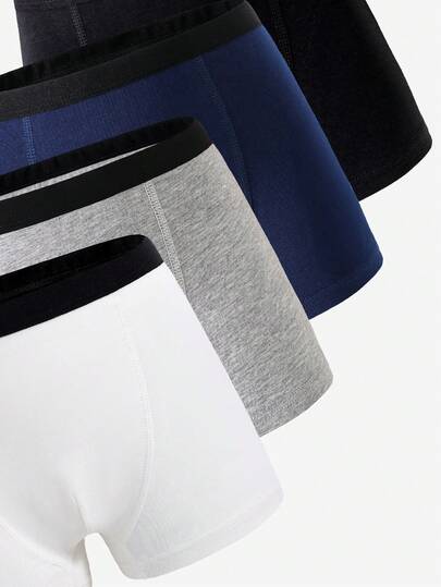 8 pièces/paquet Slips confortables en coton multicolores pour garçons Automne
