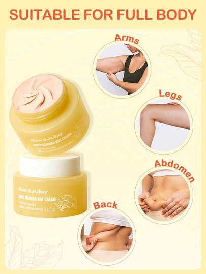 Crème chaude raffermissante pour le corps Slow Sunday, massage corporel, crème raffermissante pour le corps, soins corporels, avec extrait de gingembre et de café, effet liftant et raffermissant pour la peau du corps, convient pour l'abdomen, les fesses,
