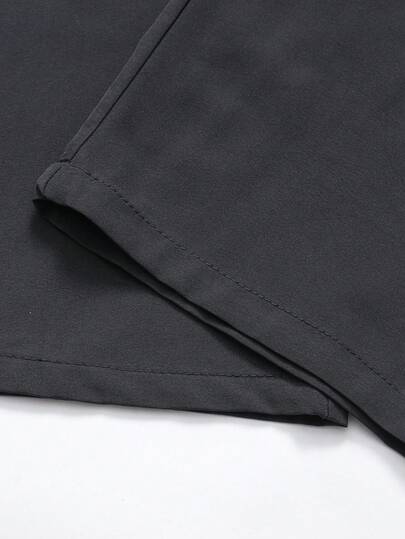 Pantalon décontracté pour hommes, taille avec cordon de serrage, poches obliques, couleur unie, léger