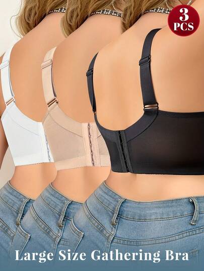 mimilemon 3 pièces Lingerie grande taille pour femmes, soutien-gorge push-up multifonctionnel, confortable et respirant, effet liftant sexy, cadeau de vacances