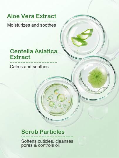 Gel exfoliant doux pour le visage Slow Sunday, rafraîchissant & adoucissant, nettoyant en profondeur, exfoliant doux, avec extrait d'aloe vera, extrait de centella asiatica & particules de gommage, contrôle du sébum, K Beauty, convient pour l'été & l'auto