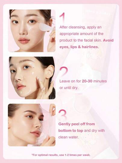 Masque Peel-Off Purifiant au Collagène Slow Sunday, Masque Enveloppant pour le Visage, Nettoyage en Profondeur, Collagène, Hyaluronate de Sodium, Purifie les Pores & Exfolie en Douceur pour une Peau Lisse, Soins de la Peau Coréens, Y2K, Convient pour l'Ét