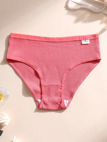 7 pièces Culottes en coton côtelé pour femmes, culottes taille basse pour dames, sous-vêtements de sport confortables et respirants, confort toute la journée