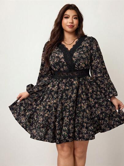 Enliva Robe de mode simple et quotidienne pour grande taille