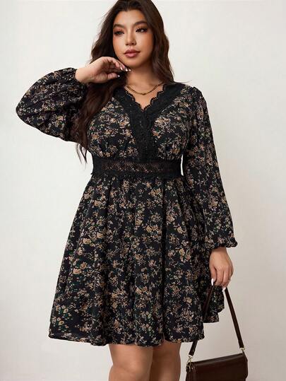 Enliva Robe de mode simple et quotidienne pour grande taille