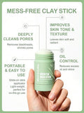 Bâton de masque au thé vert Slow Sunday, avec thé vert & huile d'arbre à thé, apaise, contrôle le sébum et nettoie en profondeur. Débouche les pores, portable et sans dégâts, illumine le teint, convient pour l'été & l'automne, Halloween