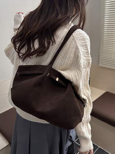 Sac à bandoulière de grande capacité pour les trajets, fermeture magnétique, doublure en nylon, poignée durable, convient pour un usage quotidien, sac fourre-tout quotidien