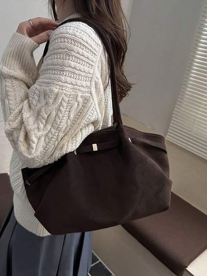 Sac à bandoulière de grande capacité pour les trajets, fermeture magnétique, doublure en nylon, poignée durable, convient pour un usage quotidien, sac fourre-tout quotidien