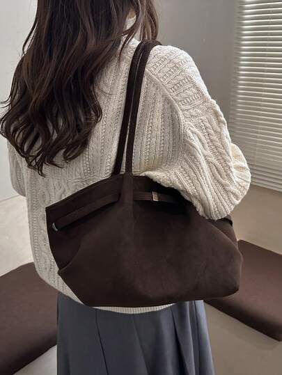 Sac à bandoulière de grande capacité pour les trajets, fermeture magnétique, doublure en nylon, poignée durable, convient pour un usage quotidien, sac fourre-tout quotidien