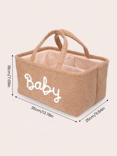 1 pièce Sac de rangement pour maman, panier de rangement pour couches de bébé, organisateur multifonctionnel pour fournitures de maternité et de bébé, boîte de rangement pour collations de couleur unie, organisateur de bureau, cadeau pour nouveau-né / pou