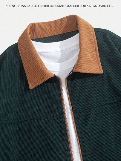 Veste décontractée ample à blocs de couleurs vintage pour hommes, convient pour les sorties décontractées, le style, le style universitaire, les sports, l'extérieur, les vêtements de travail (coupe oversize, taille grande)