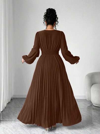 Elenzga Robe plissée à taille affinante avec boucle métallique rose pour femmes grandes tailles, col chemise et poignets, convient pour la rentrée scolaire, la remise des diplômes, la Saint-Valentin, les festivals de musique, la fête des mères, Halloween,