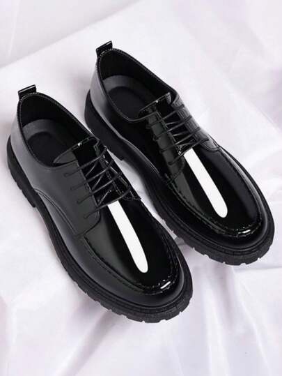 Chaussures de ville classiques pour hommes, mocassins de bureau brillants et élégants pour adultes, convenant aux occasions formelles