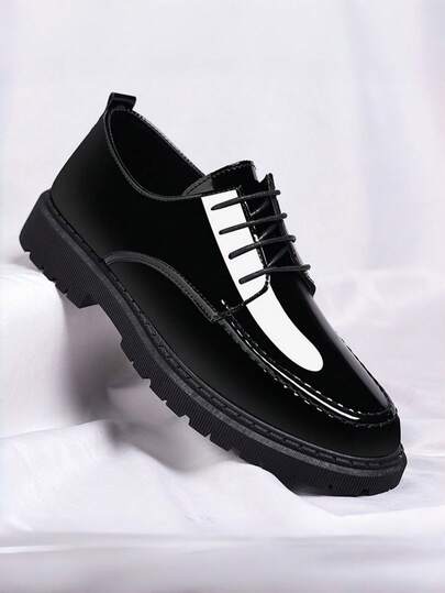 Chaussures de ville classiques pour hommes, mocassins de bureau brillants et élégants pour adultes, convenant aux occasions formelles