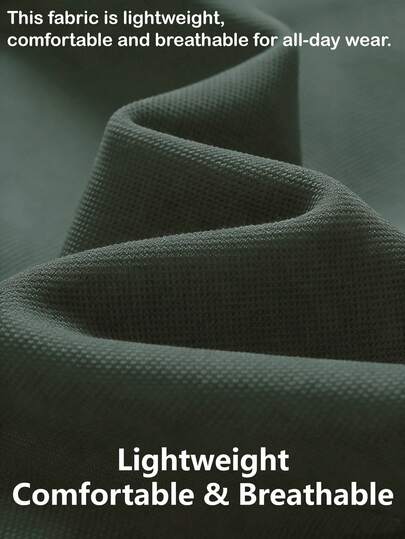 Chemise polo décontractée ample à manches longues pour hommes, en polyester léger, style minimaliste business décontracté campus