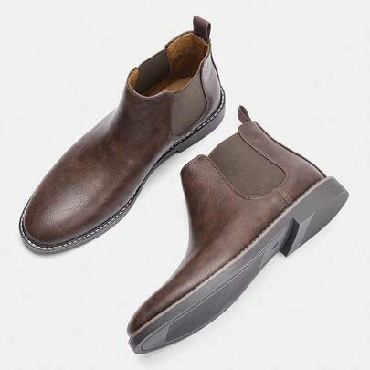 Bottes Chelsea pour hommes, bottes de bureau décontractées, bottes de cheville rétro