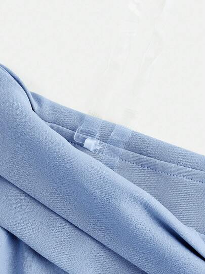 Girlism Robe de soirée élégante pour jeune fille avec épaules dénudées, froncée, croisée, fendue et queue de poisson. Convient pour les mariages, les anniversaires et les galas
