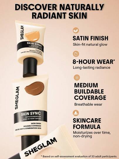SHEGLAM Skin Sync Satin Fond De Teint-Sand Marque De Beauté CosméTique Maquillage Pour Femmes Et Filles
