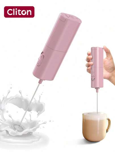 1 pièce (Nécessite 2 piles AA) Mousseur à lait électrique puissant, mousseur à lait portatif convenant pour le latte, le cappuccino, le café glacé, le matcha, le chocolat chaud et encore