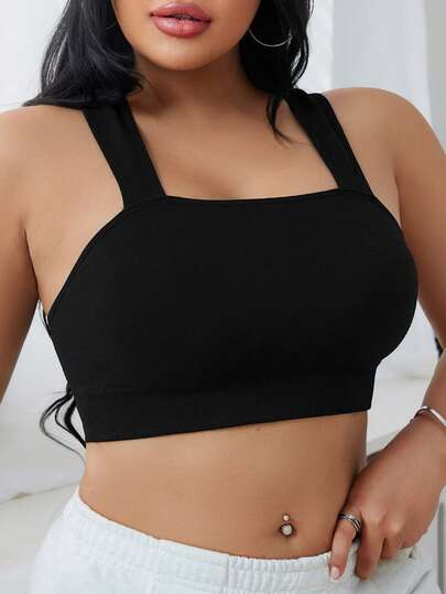1 pièce Soutien-gorge sans couture confortable et sans fil pour grandes tailles