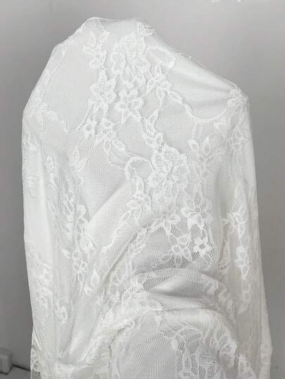 BAE Robe maxi élégante en patchwork de dentelle soyeuse blanche pour femmes grandes tailles, robe de soirée longue formelle pour invitée de mariage en automne, tenue de fête pour les vacances, été