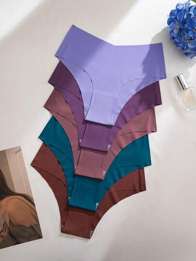 Snug Zone 5 pièces/Paquet Culottes minimalistes sans couture décontractées pour femmes