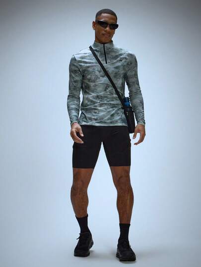 Musero Shorts de compression de base pour tous les jours, taille élastiquée avec logo, poche arrière pour téléphone, essentiels automne-hiver, vêtements de sport, fitness