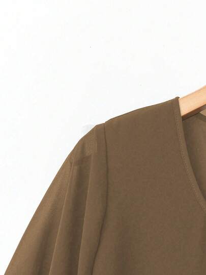 Linhara 2 pièces Ensemble femme grande taille manches chauve-souris en mousseline