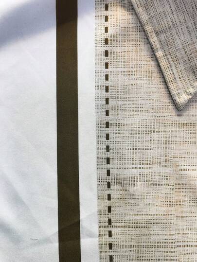 Chemise décontractée à manches courtes légère et ample pour hommes avec imprimé texture de bowling rayé