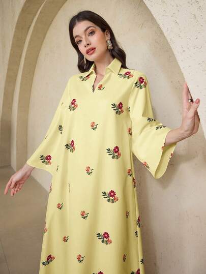 Al Najma Tunique longue turque pour femmes et robe longue traditionnelle arabe, caftan et jalabiya