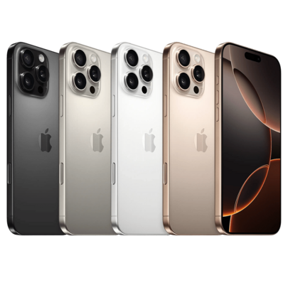 Apple iPhone 16 Pro 128 Go, 256 Go, 512 Go. Toutes les couleurs : Titane Désert, Titane Noir, Titane Naturel, Titane Blanc. Reconditionné Grade A+. Livraison express depuis l'Espagne. Smartphone, Face ID, batterie lithium, charge rapide, design moderne.