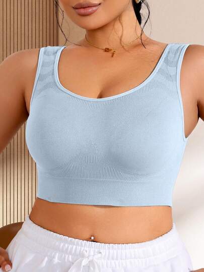 1 pièce Soutien-gorge sans couture à motif sans fil pour femmes