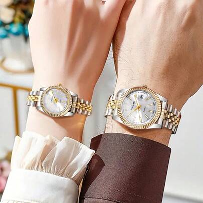 Cette montre à quartz à bracelet en acier pour femme, style business décontracté à la mode, convient pour les fêtes, les célébrations, les mariages et le port quotidien. C'est le meilleur cadeau pour les femmes pendant la rentrée scolaire, la saison des r