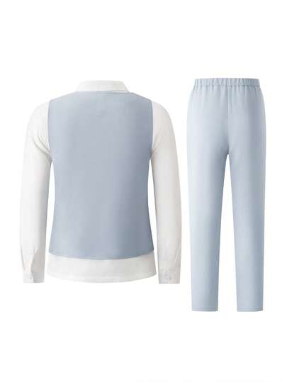 Ensemble de costume formel pour adolescents garçons, 2 pièces gilet de bal de promo & pantalon pour remise des diplômes, mariage, invité et événements formels