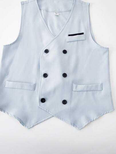Ensemble de costume formel pour adolescents garçons, 2 pièces gilet de bal de promo & pantalon pour remise des diplômes, mariage, invité et événements formels