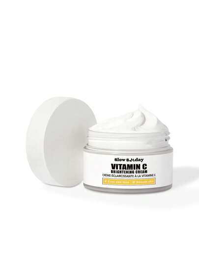 Crème éclaircissante à la vitamine C Slow Sunday, soins de la peau, avec vitamine C, niacinamide, vitamine E, améliore le teint terne & lisse la peau, hydrate & uniformise le teint, convient pour le printemps & l'été, Y2K, pour les fêtes & les cadeaux, co