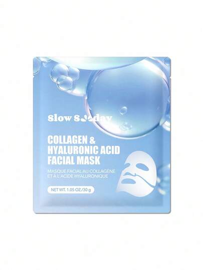 Masque facial SlowSunday au collagène et à l'acide hyaluronique, hydratation profonde, améliore l'élasticité, lisse la peau, masque facial en gelée coréenne, soins de la peau, Y2K, idéal pour les fêtes, rafraîchissant, convient pour l'été et l'automne, Ha