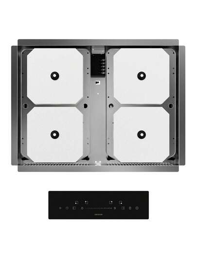 Cecotec Placa à Induction Invisible 60cm Bolero -SQUAD- I 4300 FullFlex – 7200W, Cuisinez Directement sur Votre Plan de Travail! Contrôle Slider, 9 Vitesses, Boost, Zonas Flexibles pour Grands Récipients. Enfant et Indicateur de Chaleur. Temporisateur Ind