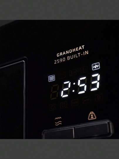 Cecotec Micro-ondes encastrable numérique et tactile GrandHeat 2500 Built-in Touch SteelBlack, 900 W de puissance. 25 L, gril de 1000 W, 8 fonctions préréglées, Minuterie (Noir/Rose)