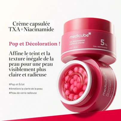 Medicube TXA Niacinamide Capsule Cream 55g – Crème Visage Anti-Taches au TXA & Niacinamide, Teint Uniforme, Hydratation & Éclat