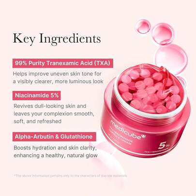 Medicube TXA Niacinamide Capsule Cream 55g – Crème Visage Anti-Taches au TXA & Niacinamide, Teint Uniforme, Hydratation & Éclat