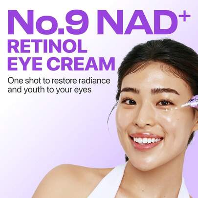 Numbuzin No.9 NAD+ Retinol Volumetox Eye Cream 10ml – Crème Contour des Yeux Anti-Âge au Rétinol, NAD+ & Peptides, Anti-Cernes, Anti-Poches & Raffermissante