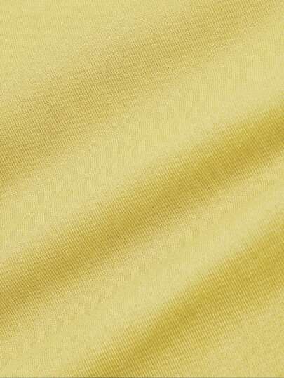 BASICS 2 pièces/Set Robe mini décontractée basique de couleur unie en tricot à col rond et manches courtes pour femmes printemps été T-shirt quotidien voyage jaune clair blanc de jour