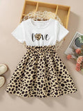 Robe Pour Jeune Fille Avec Cœur Et Lettre Imprimée