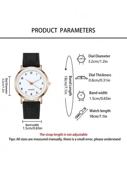 3 pièces Montres à quartz pour femmes, design de cadran rond classique avec bracelets noir, blanc et rose, marquages numériques clairs, confortable et agréable pour la peau, convient pour les déplacements quotidiens et les occasions professionnelles